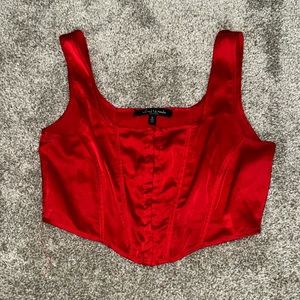 Red Corset Top Size Small
